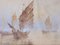 Dipinto ad acquerello di barche orientali, inizio XX secolo, Immagine 5