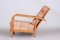Braunes Muster Nussholz Art Deco Positioning Chair, 1930er 7