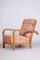 Brown Pattern Walnut Art Deco Positioning Chair, 1930s 3