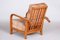 Braunes Muster Nussholz Art Deco Positioning Chair, 1930er 10