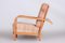 Braunes Muster Nussholz Art Deco Positioning Chair, 1930er 5