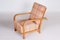 Brown Pattern Walnut Art Deco Positioning Chair, 1930s 4