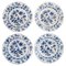 Antique Meissen Blue Onion Plates in Hand-Painted Porcelain, Set of 4, Image 1