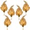 Gold and Murano Glass Wall Sconces from Barovier & Toso, Italy, Set of 2 5