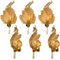Gold and Murano Glass Wall Sconces from Barovier & Toso, Italy, Set of 2 11