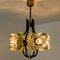 Sische Glass and Chrome Chandelier, 1960s, Image 4