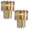 Large Faceted Glass and Gilt Brass Sconces by J. T. Kalmar, Vienna, 1960s, Set of 2 1