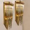 H29.9 Venini Style Murano Glass and Gilt Brass Sconce, 1960s 4