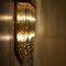Aplique H29.9 estilo Venini de cristal de Murano y latón dorado, años 60, Imagen 10