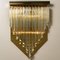 Aplique H29.9 estilo Venini de cristal de Murano y latón dorado, años 60, Imagen 12
