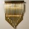 H29.9 Venini Style Murano Glass and Gilt Brass Sconce, 1960s 12