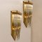 H29.9 Venini Style Murano Glass and Gilt Brass Sconce, 1960s 8