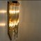 H29.9 Venini Style Murano Glass and Gilt Brass Sconce, 1960s, Image 11