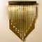 Aplique H29.9 estilo Venini de cristal de Murano y latón dorado, años 60, Imagen 6