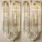 Venini Style Murano Glass and Gilt Brass Sconces, 1960s, Set of 2 8