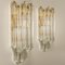 Venini Style Murano Glass and Gilt Brass Sconces, 1960s, Set of 2 7