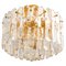 Palazzo Light Fixture or Flush Mount in Gilt Brass and Glass from Kalmar, Image 1