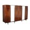 Cabinet in Veneered Wood, Polyester & Mirrored Glass, Italy, 1950s or 1960s 1