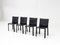 CAB Stühle aus schwarzem Leder von Mario Bellini für Cassina, 1977, 4er Set 2