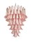 Lámpara de araña grande de cristal de Murano rosa al estilo de Mazzega, Imagen 1