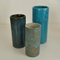 Blue Ceramic Cylinder Vases by Groeneveldt, Set of 10 6