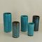 Blaue Zylinderförmige Keramikvasen von Groeneveldt, 10er Set 10
