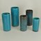 Blue Ceramic Cylinder Vases by Groeneveldt, Set of 10, Image 4