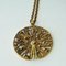 Round Sunshaped Vintage Bronze Necklace, 1960-1970s 3