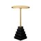 Marble and Steel Side Table with Gold Top 5