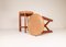 Mid-Century Teak and Leather Stools by Uno & Östen Kristiansson for Luxus, Sweden, Set of 2 8