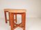 Mid-Century Teak and Leather Stools by Uno & Östen Kristiansson for Luxus, Sweden, Set of 2 6