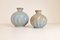 Mid-Century Ceramic Vases in Turquoise by Ewald Dahlskog for Bo Fajans, Sweden, Set of 2 2