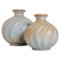 Mid-Century Ceramic Vases in Turquoise by Ewald Dahlskog for Bo Fajans, Sweden, Set of 2 1