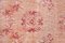 Kleiner türkischer handgeknüpfter floraler Oushak Teppich aus roter Wolle 6
