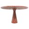 Mid-Century Red Travertine Dining Table by Angelo Mangiarotti, Italy, 1970s, Image 1