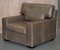 Large Grey Leather Armchairs or Love Seats, Set of 2 4