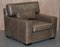 Large Grey Leather Armchairs or Love Seats, Set of 2 2