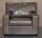 Large Grey Leather Armchairs or Love Seats, Set of 2 12