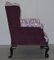 Victorian Restored and Reupholstered Claw and Ball Feet Wingback Armchair, Image 8