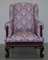 Victorian Restored and Reupholstered Claw and Ball Feet Wingback Armchair, Image 2