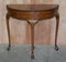 Antique Folding Demilune Card Table or Console with Baize Top, 1900s, Image 3