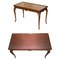 Vintage Writing Desk in Hardwood with Silk Embroidered Glass Top 1