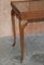 Vintage Writing Desk in Hardwood with Silk Embroidered Glass Top 4