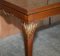 Vintage Writing Desk in Hardwood with Silk Embroidered Glass Top 5
