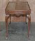 Vintage Writing Desk in Hardwood with Silk Embroidered Glass Top, Image 15