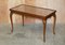 Vintage Writing Desk in Hardwood with Silk Embroidered Glass Top 2