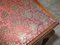 Vintage Writing Desk in Hardwood with Silk Embroidered Glass Top, Image 12