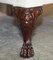 Antique Hand Carved Lion's Paw Leg Club Armchair 7