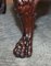 Antique Hand Carved Lion's Paw Leg Club Armchair, Image 10