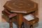 Table d'Appoint Sheraton Revival Antique Victorienne avec Plateau Incrusté et Tiroirs 14